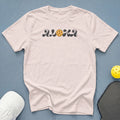 Pale pink t-shirt with "ALOHA" text and pickleball graphic.