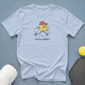 Light blue t-shirt with cartoon pickleball and "BALL SPEED" text.
